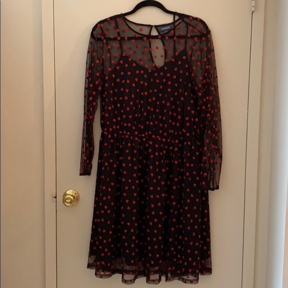 Mod Cloth embroidered heart dress